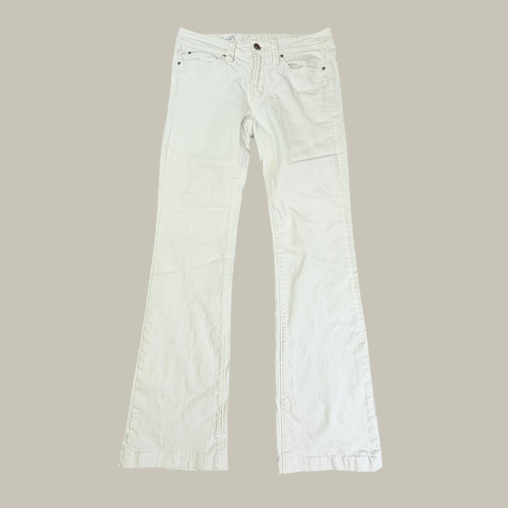 Gap Jeans Womens‎ 24R White Long & Lean Flare 1969 Denim Pants Retro Y2K